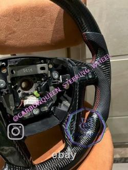 Real Carbon Fiber Steering Wheel For Honda Accord 8th 08-12ys/ Red Stripe