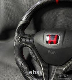 Real Carbon Fiber Steering Wheel For Honda Civic FD2/FN2 2006-12 8th Gen