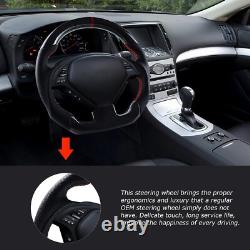 Real Carbon Fiber Steering Wheel For Infiniti G37 EX35 EX37 2007-2015