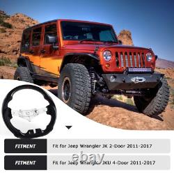 Real Carbon Fiber Steering Wheel For Jeep Wrangler JK/JKU RUBICON 2011-2017 Real Carbon Fiber Steering Wheel For Jeep Wrangler JK/JKU RUBICON 2011-2017