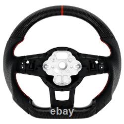 Real Carbon Fiber Steering Wheel For Volkswagen GTI MK7 Golf 15-19