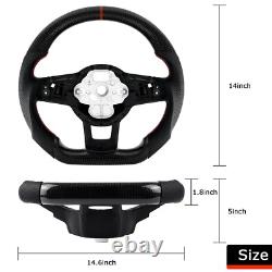 Real Carbon Fiber Steering Wheel For Volkswagen GTI MK7 Golf 15-19