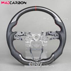 Real Carbon Fiber Steering Wheel Leather Fit 18-22 Honda Accord 10th Insight