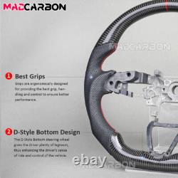 Real Carbon Fiber Steering Wheel Leather Fit 18-22 Honda Accord 10th Insight