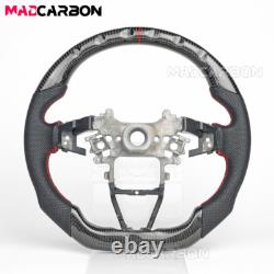 Real Carbon Fiber Steering Wheel Leather Fit 18-22 Honda Accord 10th Insight