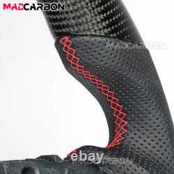 Real Carbon Fiber Steering Wheel Leather Fit 18-22 Honda Accord 10th Insight