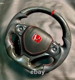 Real Carbon Fiber Steering Wheel for Honda Civic 2012-2015 9th Gen Si FB FG Cust