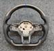 Real Carbon Fiber Steering Wheel For Vw Golf R Mk7 Mk7.5 Blue-line Gti 15-20
