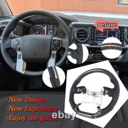Real Carbon Fiber Streeing Wheel For Toyota 4runner Tundra Tacoma 2010-2023