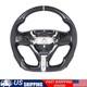 Real Carbon Fiber Tricolor Steering Wheel For 2016-2024 Maserati Levante Ghibli