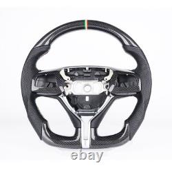 Real Carbon Fiber Tricolor Steering Wheel for 2016-2024 Maserati Levante Ghibli