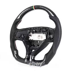 Real Carbon Fiber Tricolor Steering Wheel for 2016-2024 Maserati Levante Ghibli