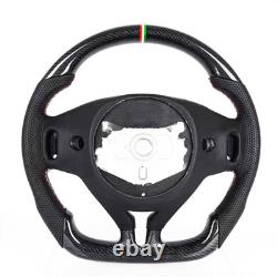 Real Carbon Fiber Tricolor Steering Wheel for 2016-2024 Maserati Levante Ghibli