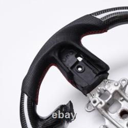 Real carbon fiber D Shaped WithHeated Sport Steering Wheel 2019-2024 RAM 1500 2500