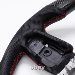 Real carbon fiber D Shaped WithHeated Sport Steering Wheel 2019-2024 RAM 1500 2500