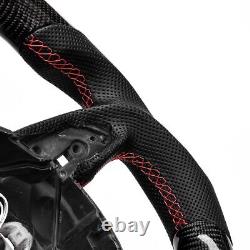 Real carbon fiber Flat Customized Sport LED Steering Wheel 12-16 RS S A 4 5 6 7