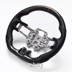 Real carbon fiber Flat Customized Sport Steering Wheel For MUSTANG GT Withheated