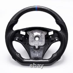 Real carbon fiber Flat Customized Steering Wheel E90 E91 E92 E93 for 3S No M3