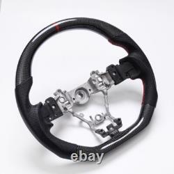 Real carbon fiber Perforated D-Shape Sport Steering Wheel Subaru 2015-21 WRX STI