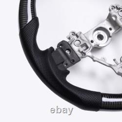 Real carbon fiber Perforated D-Shape Sport Steering Wheel Subaru 2015-21 WRX STI