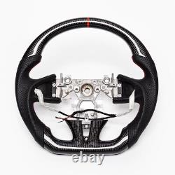 Real carbon fiber Sport Withheated D-Type Steering Wheel INFINITI Q50 QX50 2013-17