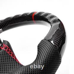 Real carbon fiber Sport Withheated D-Type Steering Wheel INFINITI Q50 QX50 2013-17