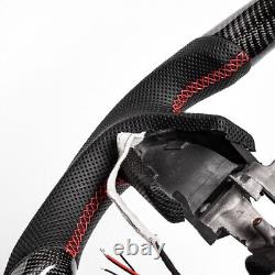 Real carbon fiber Sport Withheated D-Type Steering Wheel INFINITI Q50 QX50 2013-17