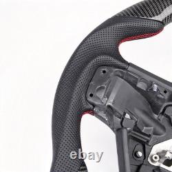 Real carbon fiber Steering Wheel for Ford Ford Raptor F150 15-2019 red strip NEW