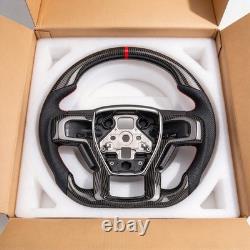 Real carbon fiber Steering Wheel for Ford Ford Raptor F150 15-2019 red strip NEW