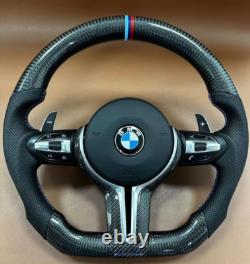 Real carbon fiber Withheated Nappa Leather Sport Steering Wheel BMW F30 F80 F82 M3