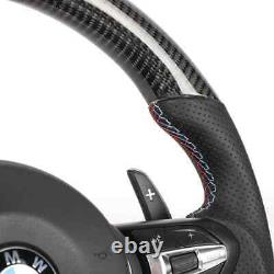 Real carbon fiber Withheated Nappa Leather Sport Steering Wheel BMW F30 F80 F82 M3