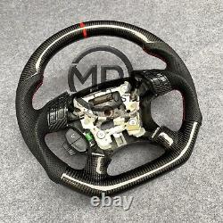 Real carbon fiber steering wheel black leather Fit for Acura TL 2004 2005 2006