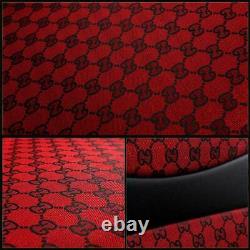 Red Luxury Leather Car Seats Cover Set Universal Auto Decor Cushion For 5-Seats