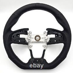 Revesol Leather Steering Wheel Black Ring For 2016-2020 HONDA CIVIC Gen 10th