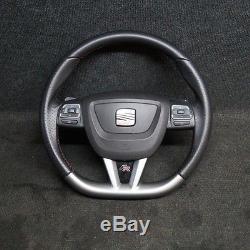 SEAT Leon 1P Multifunction Steering Wheel With Shift Paddles & Airbag FR 2010