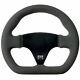 Spa Design D Shape Formula/race/single Seat Steering Wheel 255mm Black Suede