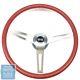 Ss Special 3 Spoke Red Cushion Grip Steering Wheel With Ss Cap Set