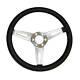 Scott Drake S1ms-3600-bk-6 Corso Feroce 15 Black Leather Steering Wheel 6 Hole