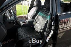 Seat Cover Shift Knob Belt Steering Wheel All Black PVC Leather Luxury Upgrade 3