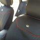 Seat Cover Shift Knob Belt Steering Wheel Black Pvc Leather Sedan Van Suv 3