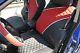 Seat Cover Shift Knob Belt Steering Wheel Black + Red Pvc Leather Sedan Luxury 2