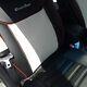 Seat Cover Shift Knob Belt Steering Wheel Black White Pvc Leather Sedan 33071 D