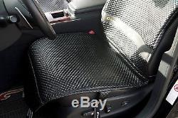 Seat Cover Shift Knob Belt Steering Wheel Full Black PVC Leather Sedan SUV 2
