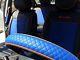 Seat Cover Shift Knob Steering Wheel Black+blue Pvc Leather High Quality 33051 C