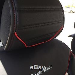Seat Cover Shift Knob Steering Wheel Black White PVC Leather High Quality 33071b