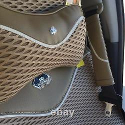 Seat Cover Shift Knob Steering Wheel Cushion Beige Cloth 3D Luxury Set 43001d