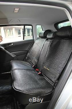 Seat Covers Shift Knob Belt Steering Wheel Black PVC Leather Superior Design 4