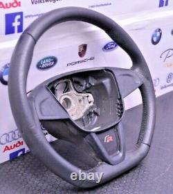 Seat Ibiza 6j Fr 2008-2017 Leather Steering Wheel Trim Black 6j041909pytr