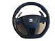 Seat Ibiza Bocanegra 08-15 Flat Bottom Leather Steering Wheel Paddle Shift A/bag