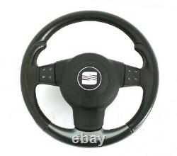 Seat Leon 1P Cupra R Multifunction Steering Wheel Leather Airbag Black/Red